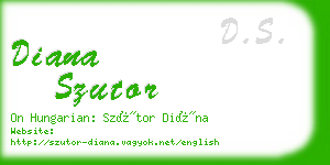 diana szutor business card